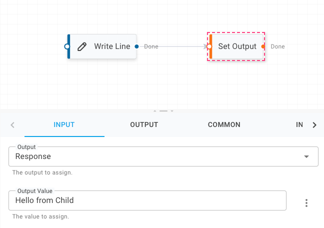 Set Output activity